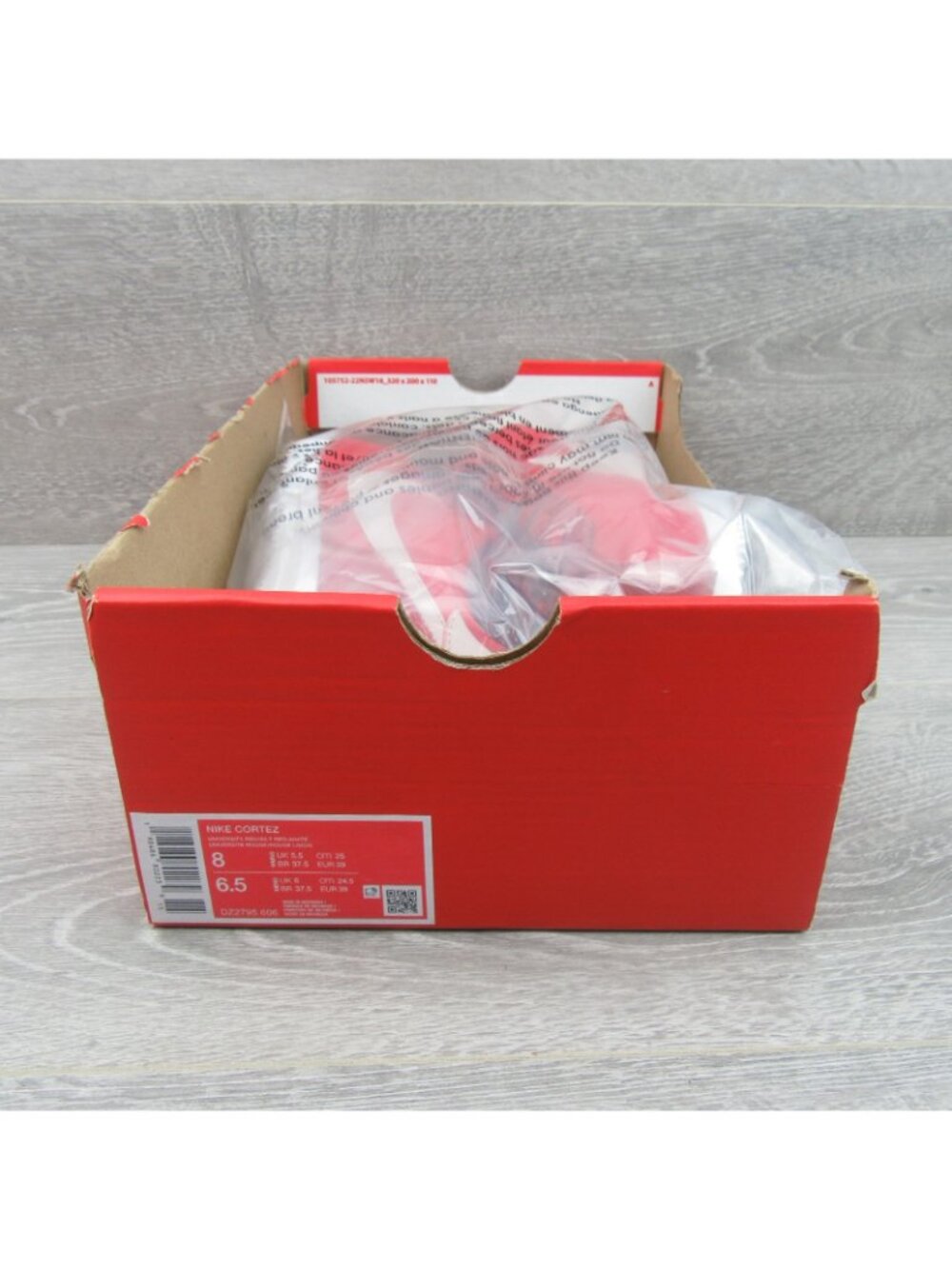 Nike Cortez Textile Womens Size 8 University Red White Sneakers NEW - Picture 12 of 13